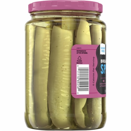 Kroger® Sugar Free Bread & Butter Pickle Spears Perspective: left