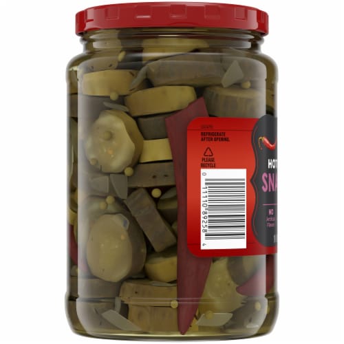 Kroger® Hot & Sweet Snackers Pickles Perspective: left