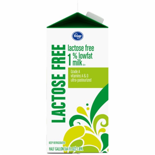 Kroger® Lactose Free 1% Lowfat Milk Half Gallon Perspective: left