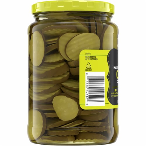 Kroger® Hamburger Dill Oval Cut Pickle Chips Perspective: left