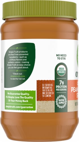 Simple Truth Organic® Peanut Butter Creamy No Stir BIG DEAL! Perspective: left
