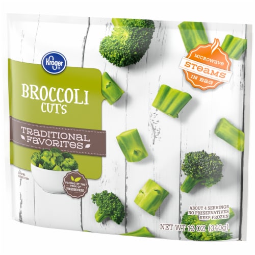 Kroger® Traditional Favorites Frozen Broccoli Cuts Perspective: left