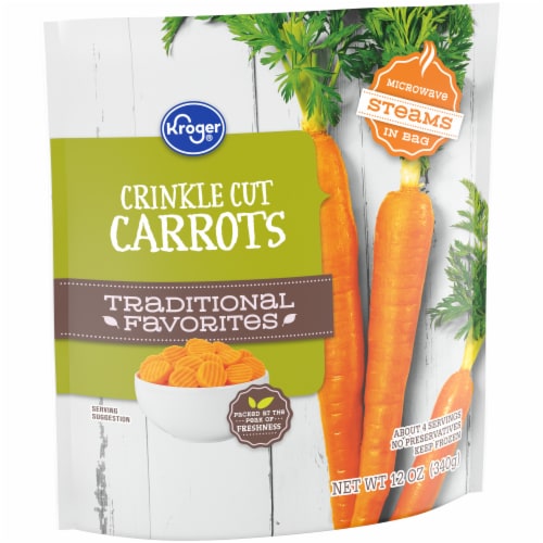 Kroger® Traditional Favorites Frozen Carrots Crinkle Cut Perspective: left