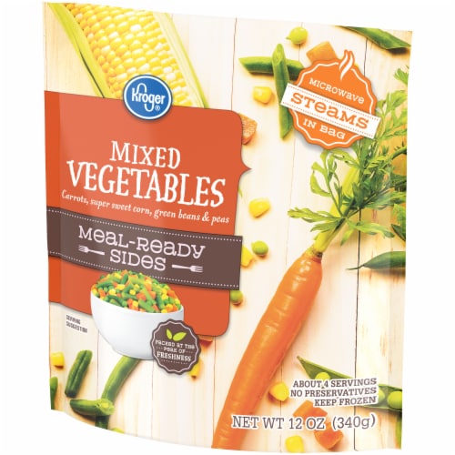 Kroger® Meal-Ready Sides Frozen Mixed Vegetables Perspective: left