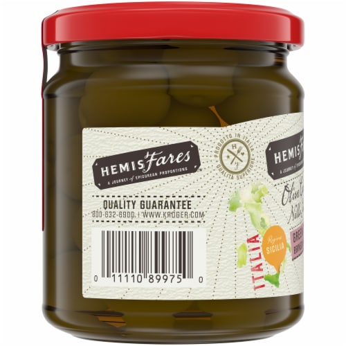 HemisFares™ Green Castelvetrano Whole Olives Perspective: left