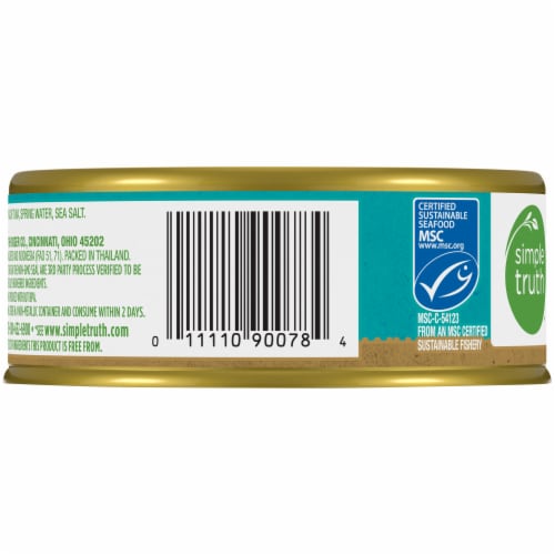 Simple Truth™ Pole & Line Skipjack Chunk Light Tuna with Sea Salt Perspective: left