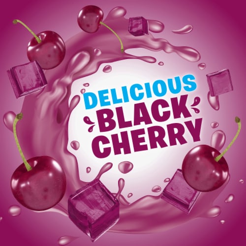 Kroger® Sugar Free Gel Bites Black Cherry Gelatin Cubes Perspective: left