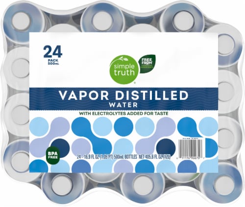Simple Truth® Vapor Distilled Electrolyte Bottled Water Perspective: left