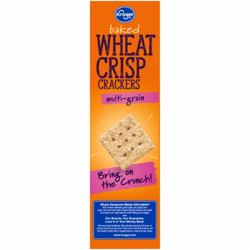 Kroger® Multi-Grain Baked Wheat Crisp Crackers Perspective: left