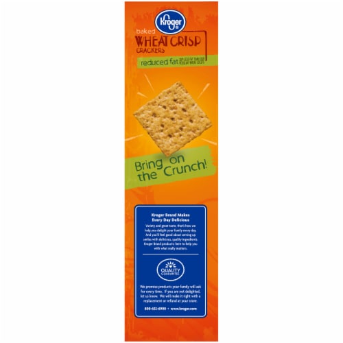 Kroger® Reduced Fat Baked Wheat Crisp Crackers Perspective: left