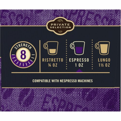 Private Selection® Coffee Pods for Nespresso® Original Machines Espresso Forte Dark Roast Perspective: left