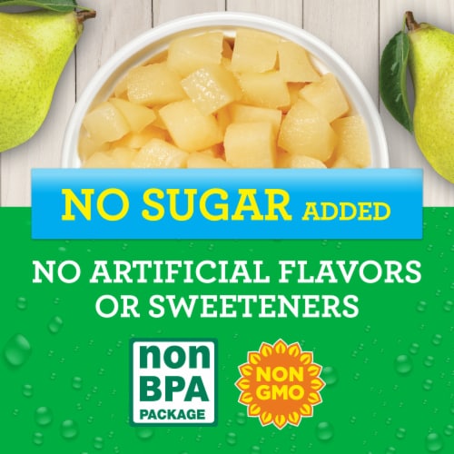 Kroger® No Sugar Added Diced Pears In Water Fruit Bowls 4 Count Perspective: left