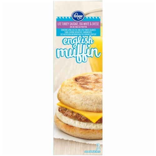 Kroger® Lite Turkey Sausage Egg & Cheese English Muffins Perspective: left