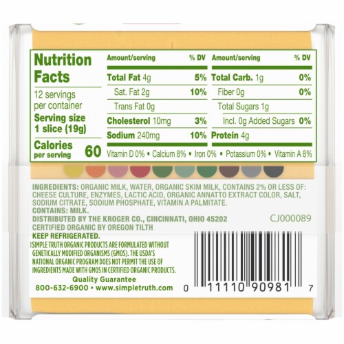 Simple Truth Organic® Singles American Sliced Cheese Perspective: left