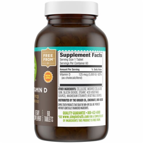 Simple Truth® Vitamin D3 Tablets 5000IU 60 Count Perspective: left