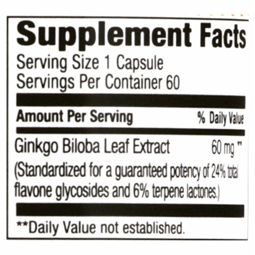 Simple Truth® Ginkgo Biloba Capsules 60mg Perspective: left
