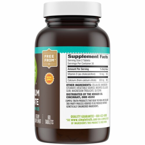 Simple Truth® Calcium Citrate with Vitamin D3 Tablets Perspective: left