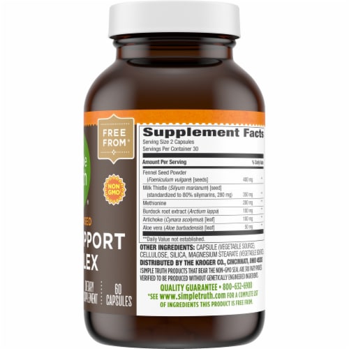 Simple Truth™ Plant Based Liver Support Complex Capsules Perspective: left