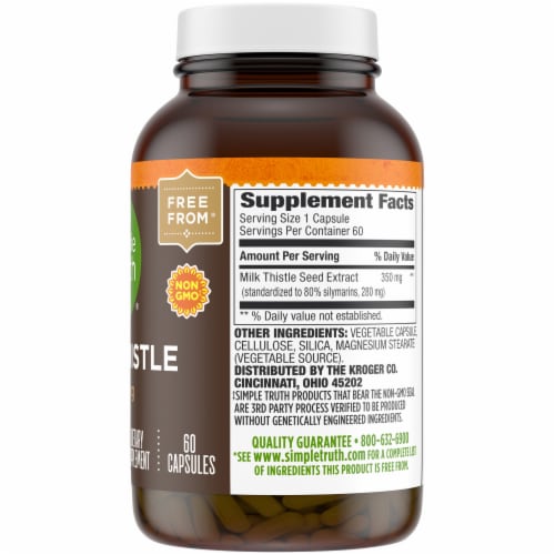 Simple Truth® Milk Thistle Capsules 350mg Perspective: left