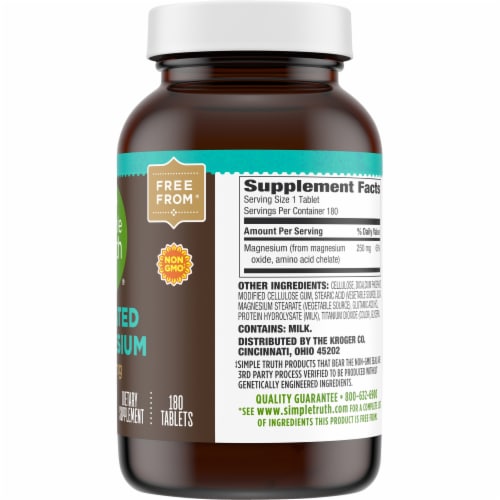 Simple Truth® Chelated Magnesium Tablets 250mg Perspective: left