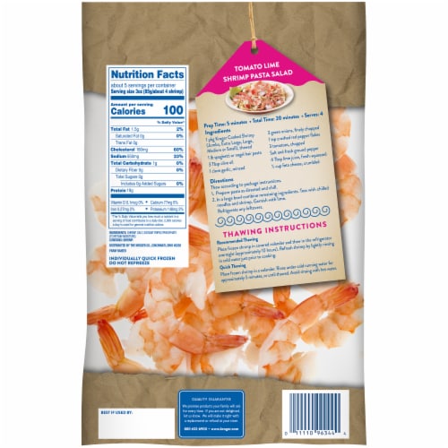 Kroger® Jumbo Shrimp Cooked Peeled & Deveined Tail On Perspective: left