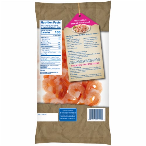 Kroger® Medium Shrimp Cooked Peeled & Deveined Tail On Perspective: left