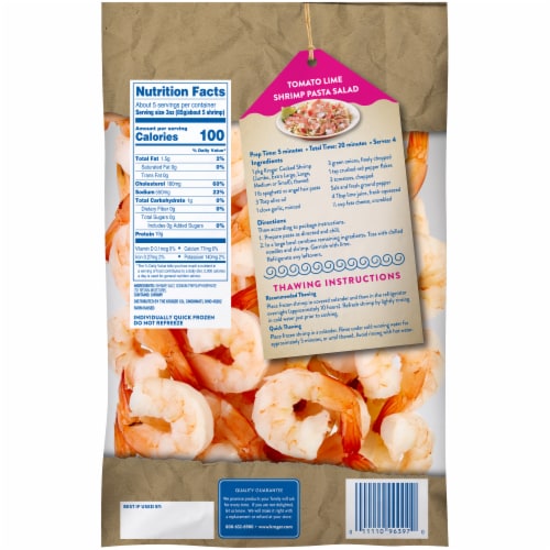 Kroger® Extra Large Shrimp Cooked Peeled & Deveined Tail On Perspective: left