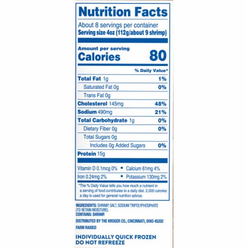 Kroger® Large Raw Shrimp Shell-On Perspective: left