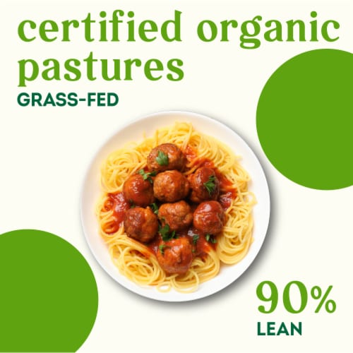 Simple Truth Organic® 90/10 Grass Fed Ground Beef Pack 1 LB Perspective: left