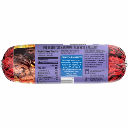 Kroger® 85/15 Ground Round Beef Roll 1 LB Perspective: left