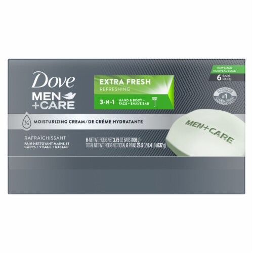 Dove Men+Care Bar Extra Fresh 3 in 1 Cleanser Perspective: left