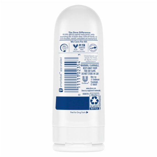 Dove Advanced Care Shea Butter & Warm Vanilla Hand Sanitizer Perspective: left