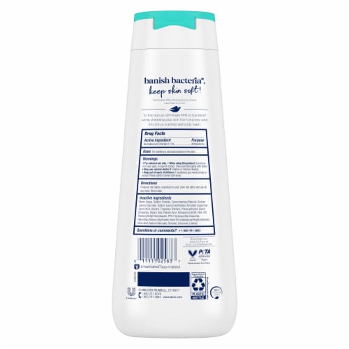 Dove Antibacterial Body Wash Perspective: left