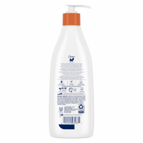 Dove Body Love Shea Butter & Warm Vanilla Scent Glowing Body Lotion Perspective: left