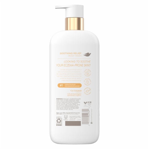 Dove Body Wash Fragrance Free Soothing Relief With Colloidal Oatmeal Perspective: left