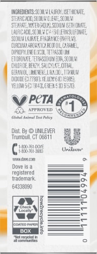 Dove Plant Milk Cleansing Bar Soap Turmeric Milk & Lemon Drop Glow Booster Perspective: left