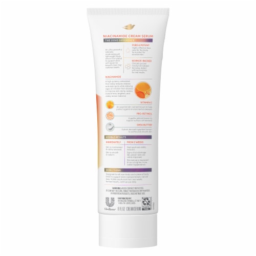 Dove Cream Serum, Shea Butter Niacinamide + Even Tone for Dark Spots, Uneven Tone, VitC, Pro-Retinol Perspective: left