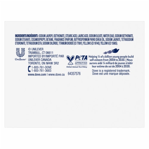 Dove Moisturizing Shea Butter Gentle Beauty Bar Soap Perspective: left