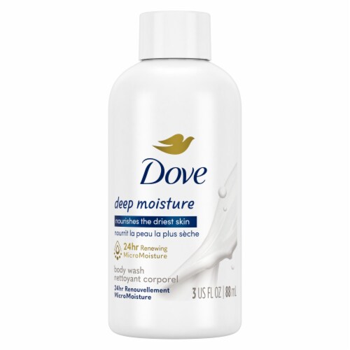 Dove Deep Moisture Body Wash, Travel Size Perspective: left