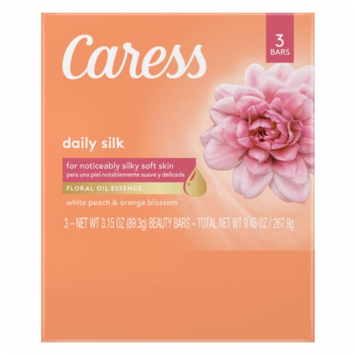 Caress Daily Silk Beauty Bar Soap Perspective: left