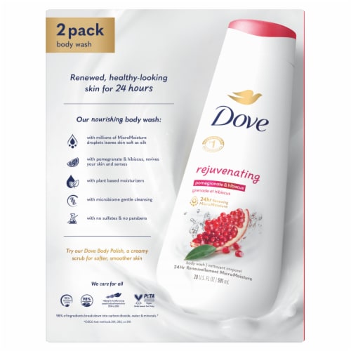 Dove Rejuvenating Pomegranate & Hibiscus Body Wash Perspective: left