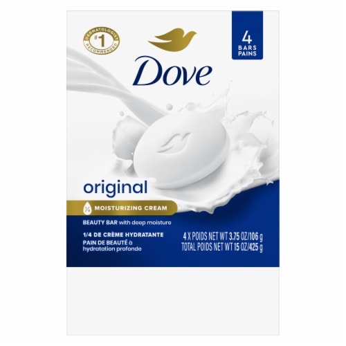 Dove Original Gentle Moisturizing Cream Beauty Bar Soap Perspective: left