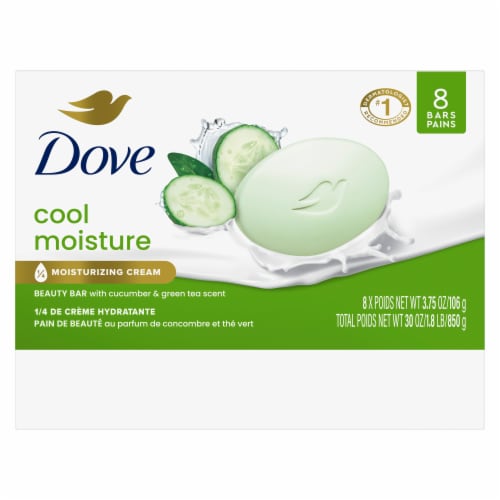 Dove Skin Care Cucumber And Green Tea Beauty Bar Perspective: left