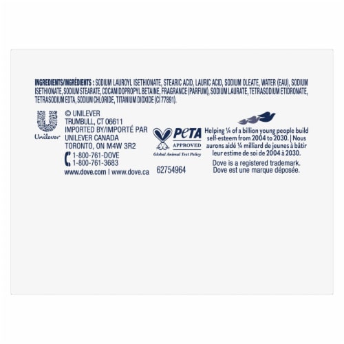 Dove Original Gentle Moisturizing Cream Beauty Bar Soap Perspective: left