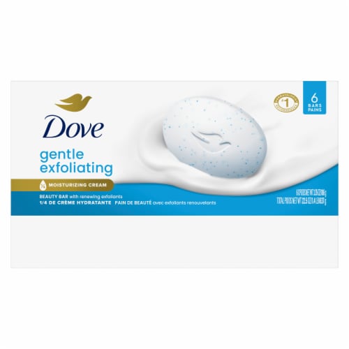 Dove Beauty Bar Moisturizing Than Bar Soap Gentle Exfoliating With Cleanser For Softer Smoother Skin Perspective: left