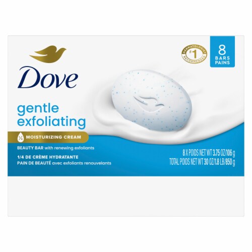 Dove Gentle Exfoliating With Mild Cleanser Beauty Bar Perspective: left