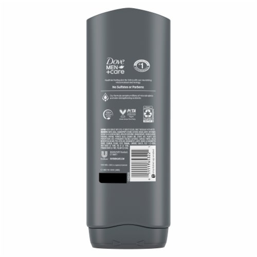 Dove Men+Care Purifying Charcoal + Clay Body and Face Wash Perspective: left
