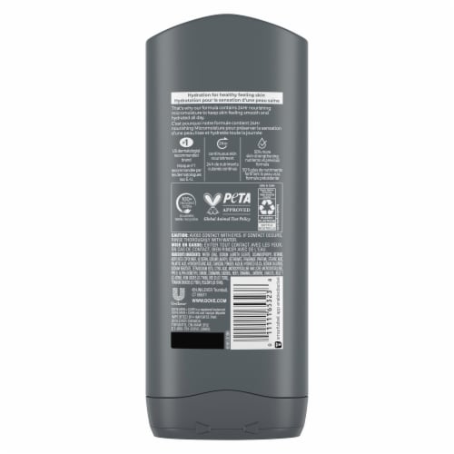 Dove Purifying Charcoal + Clay Body and Face Wash Perspective: left
