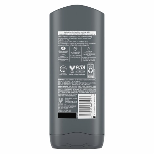 Dove Purifying Charcoal + Clay Body and Face Wash Perspective: left