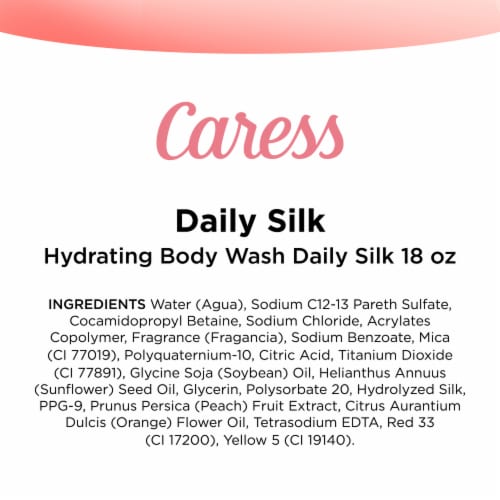 Caress Daily Silk White Peach & Orange Blossom Body Wash Perspective: left